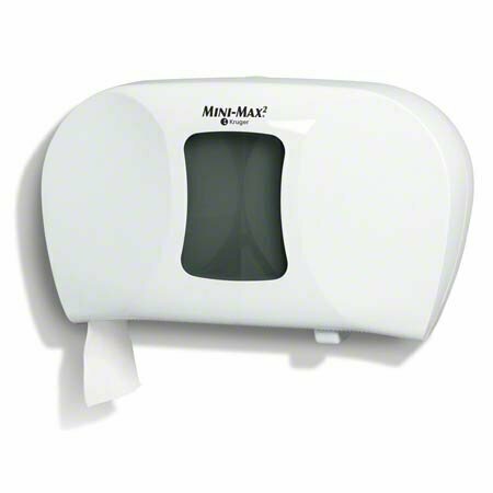 KRUGER 09659 Mini-Max Bathroom Tissue Dispenser White Standard High Cap. 9659
